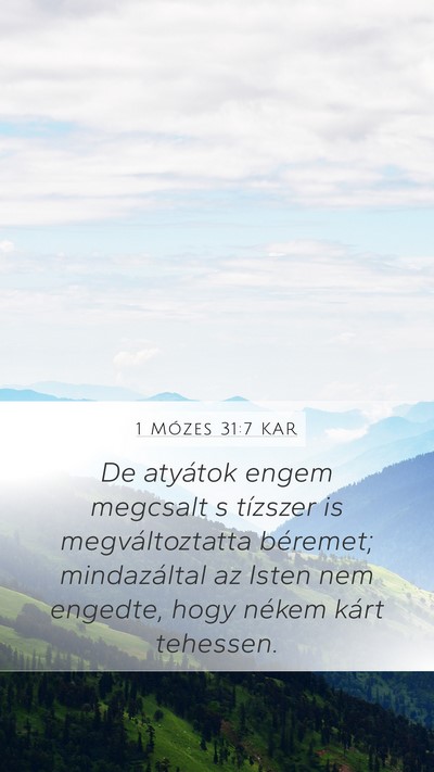 1 Mózes 31:7 KAR Bible Verse Image