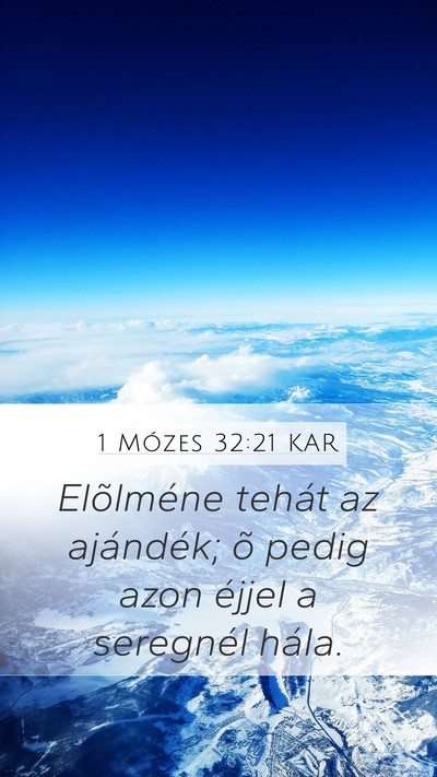 1 Mózes 32:21 KAR Bible Verse Image