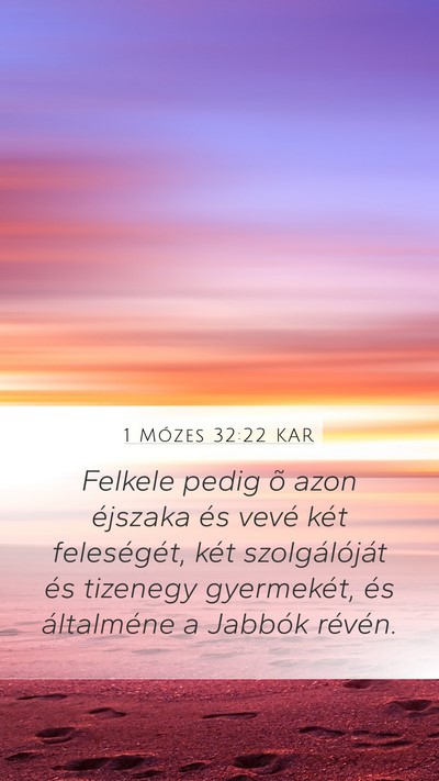 1 Mózes 32:22 KAR Bible Verse Image