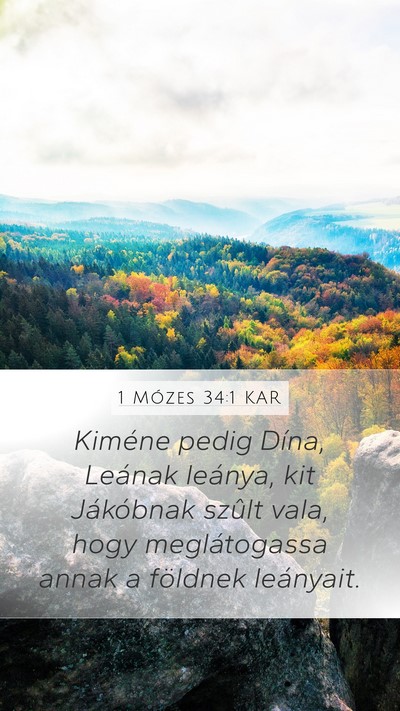 1 Mózes 34:1 KAR Bible Verse Image