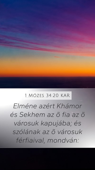 1 Mózes 34:20 KAR Bible Verse Image