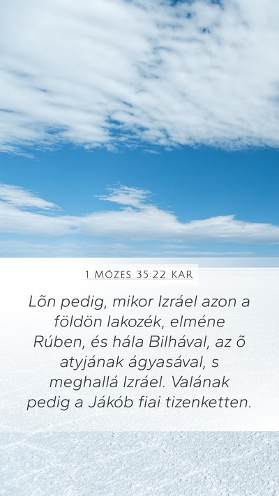 1 Mózes 35:22 KAR Bible Verse Image