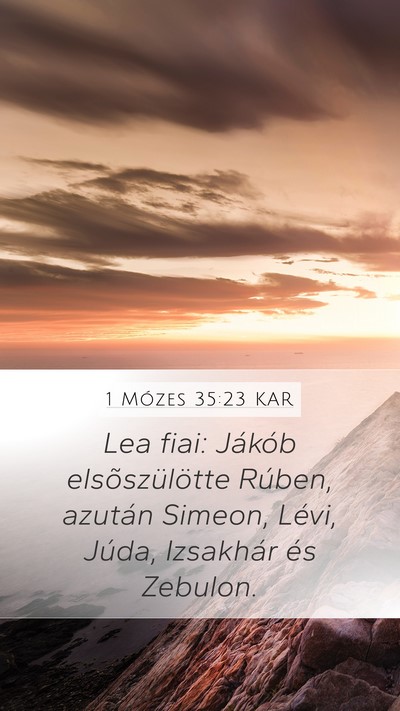 1 Mózes 35:23 KAR Bible Verse Image