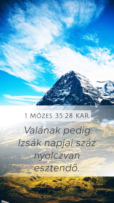 1 Mózes 35:28 KAR Bible Verse Image