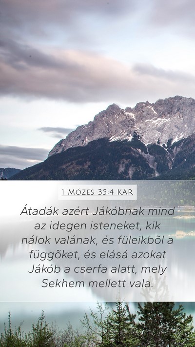 1 Mózes 35:4 KAR Bible Verse Image