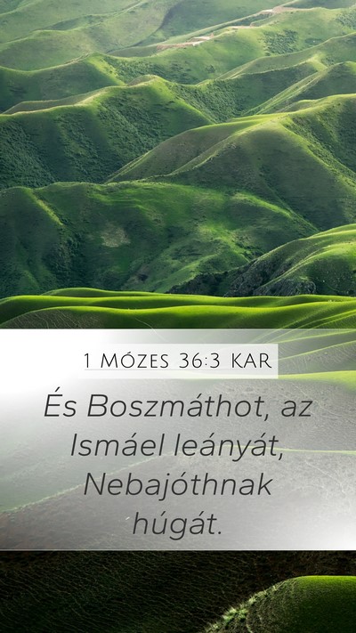 1 Mózes 36:3 KAR Bible Verse Image