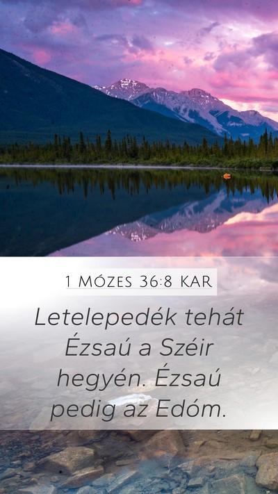 1 Mózes 36:8 KAR Bible Verse Image
