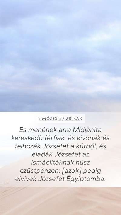 1 Mózes 37:28 KAR Bible Verse Image