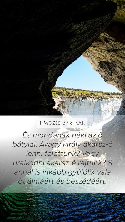 1 Mózes 37:8 KAR Bible Verse Image