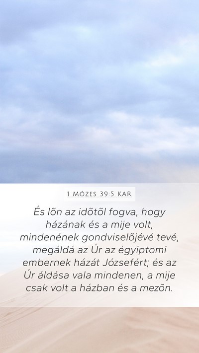 1 Mózes 39:5 KAR Bible Verse Image