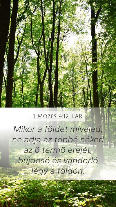 1 Mózes 4:12 KAR Bible Verse Image