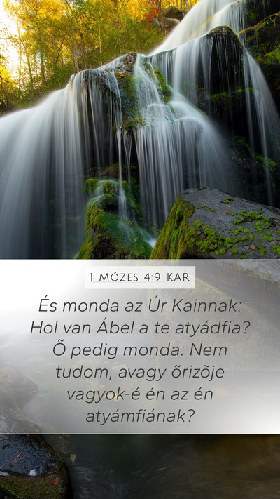 1 Mózes 4:9 KAR Bible Verse Image