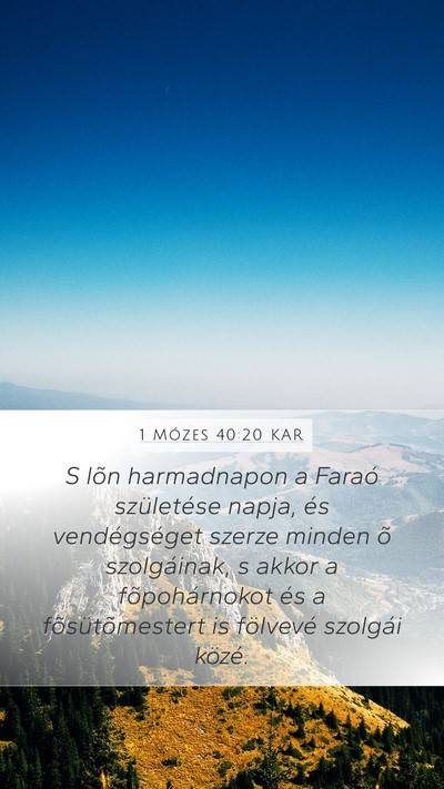 1 Mózes 40:20 KAR Bible Verse Image