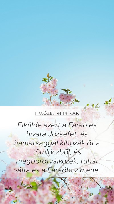 1 Mózes 41:14 KAR Bible Verse Image