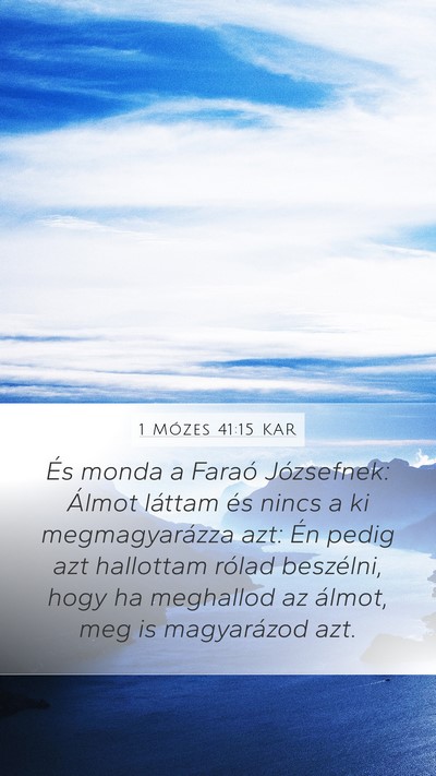 1 Mózes 41:15 KAR Bible Verse Image