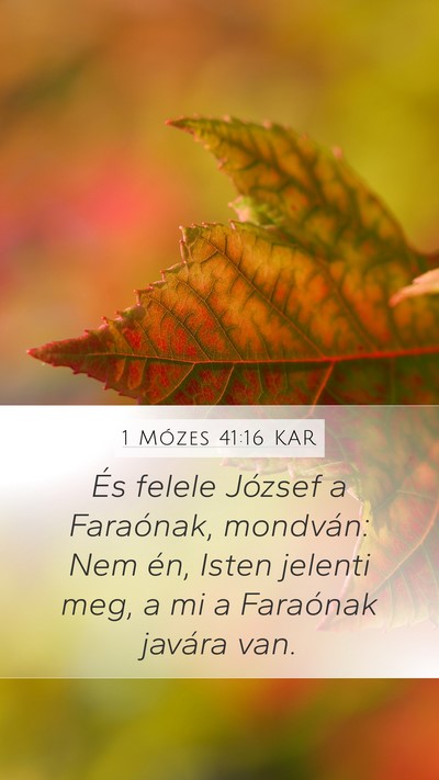 1 Mózes 41:16 KAR Bible Verse Image