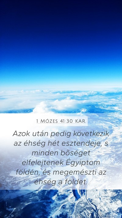1 Mózes 41:30 KAR Bible Verse Image