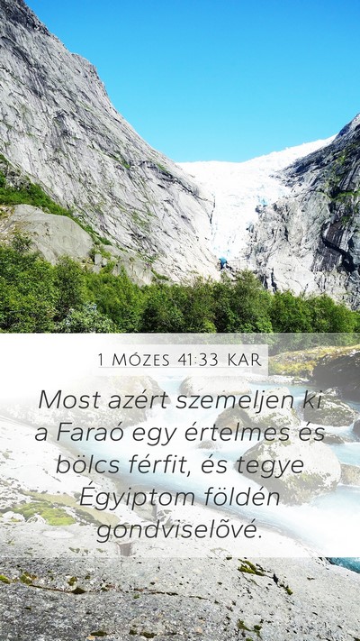 1 Mózes 41:33 KAR Bible Verse Image