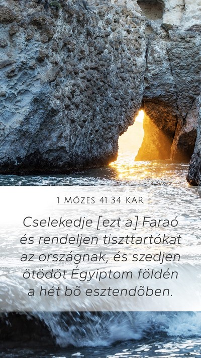 1 Mózes 41:34 KAR Bible Verse Image