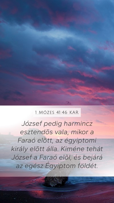 1 Mózes 41:46 KAR Bible Verse Image