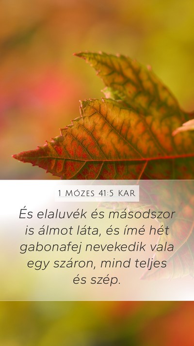 1 Mózes 41:5 KAR Bible Verse Image