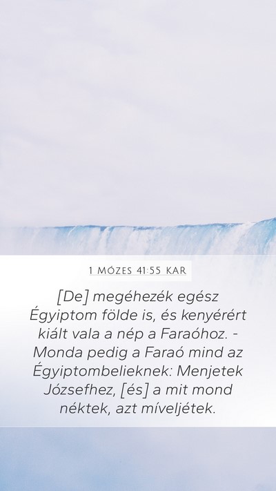 1 Mózes 41:55 KAR Bible Verse Image
