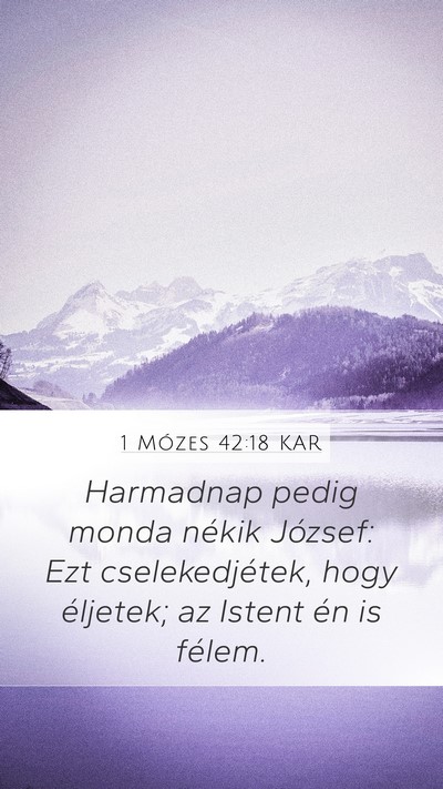 1 Mózes 42:18 KAR Bible Verse Image