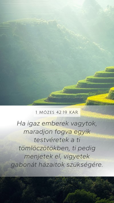 1 Mózes 42:19 KAR Bible Verse Image