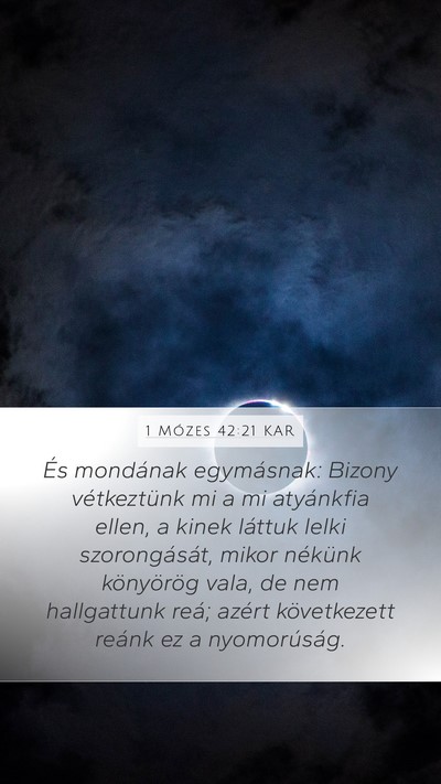 1 Mózes 42:21 KAR Bible Verse Image