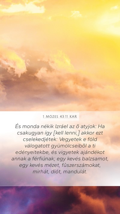 1 Mózes 43:11 KAR Bible Verse Image