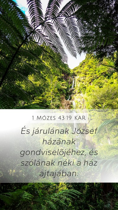 1 Mózes 43:19 KAR Bible Verse Image