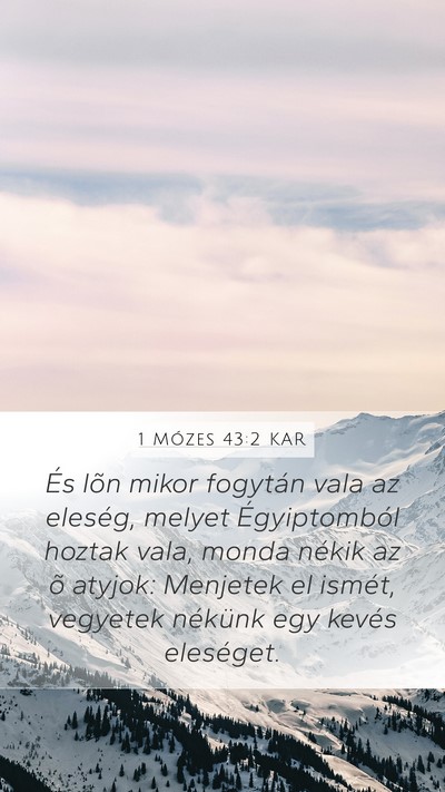 1 Mózes 43:2 KAR Bible Verse Image