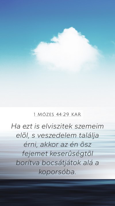 1 Mózes 44:29 KAR Mobile Phone Wallpaper - Ha ezt is elviszitek szemeim elõl, s veszedelem - Mobile Bible Verse Wallpaper