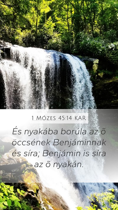 1 Mózes 45:14 KAR Bible Verse Image