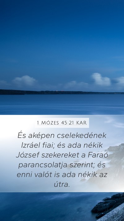 1 Mózes 45:21 KAR Bible Verse Image