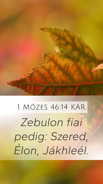 1 Mózes 46:14 KAR Bible Verse Image
