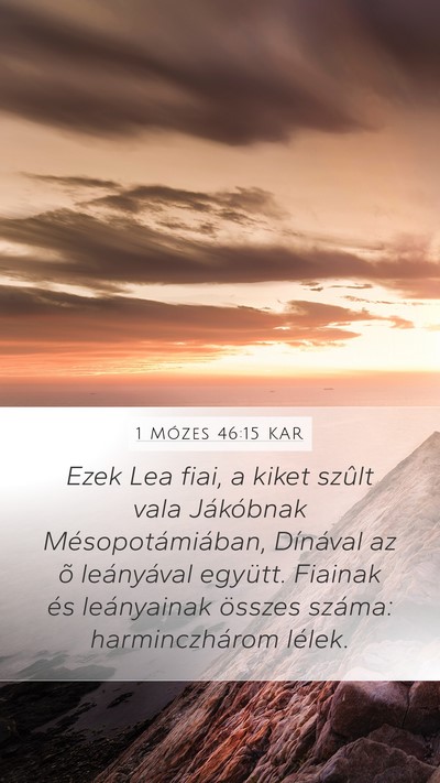 1 Mózes 46:15 KAR Bible Verse Image