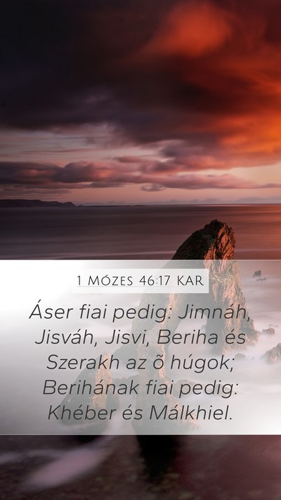 1 Mózes 46:17 KAR Bible Verse Image