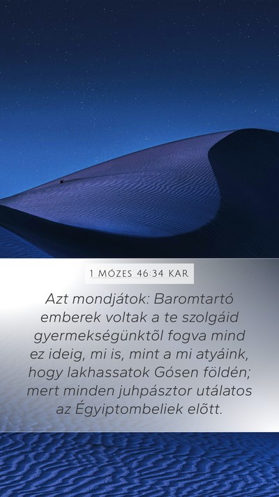 1 Mózes 46:34 KAR Bible Verse Image