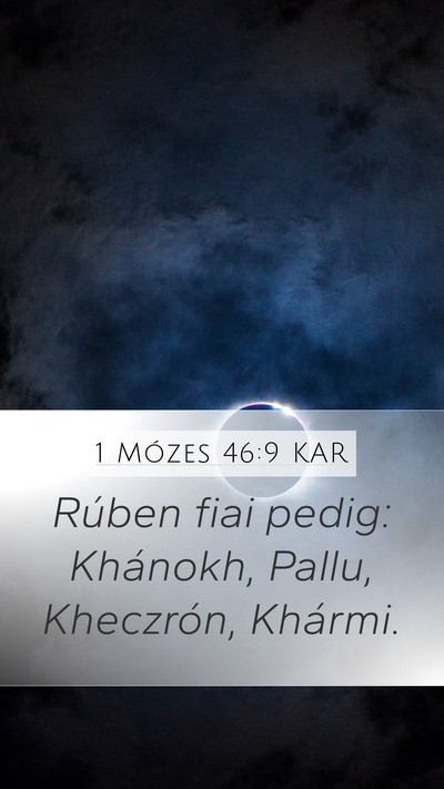 1 Mózes 46:9 KAR Bible Verse Image