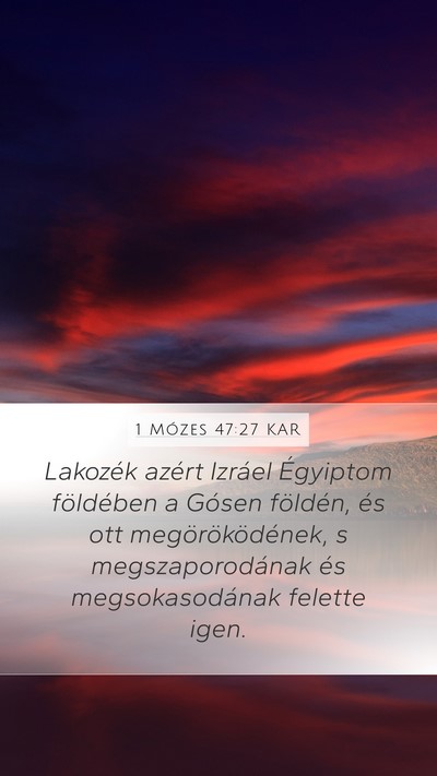 1 Mózes 47:27 KAR Bible Verse Image