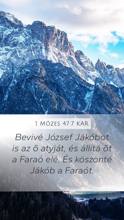 1 Mózes 47:7 KAR Bible Verse Image
