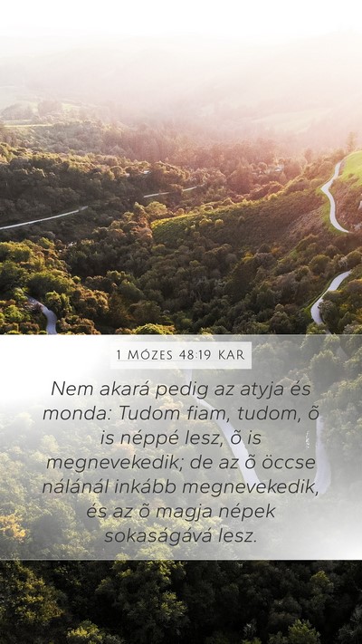 1 Mózes 48:19 KAR Bible Verse Image