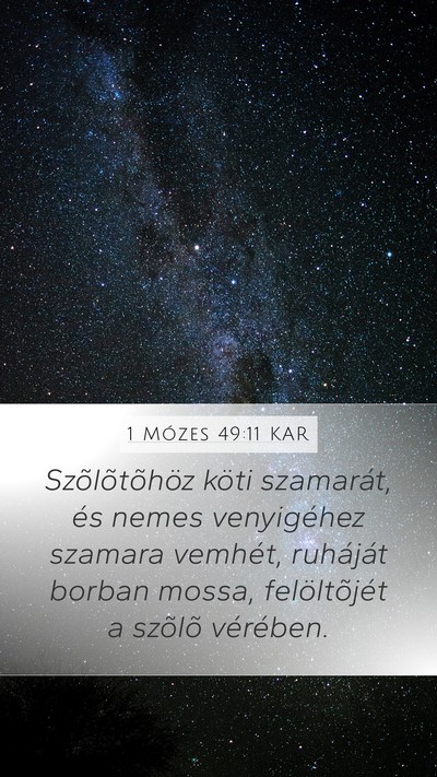 1 Mózes 49:11 KAR Bible Verse Image