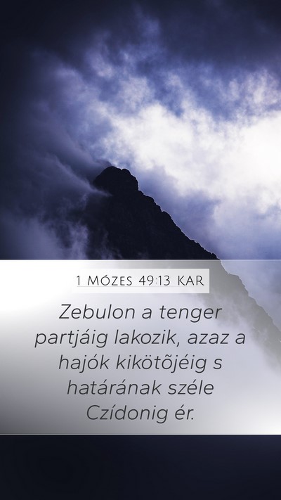 1 Mózes 49:13 KAR Bible Verse Image