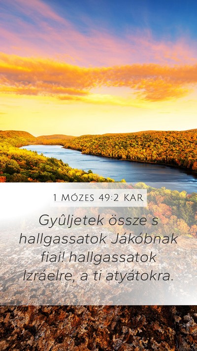 1 Mózes 49:2 KAR Bible Verse Image
