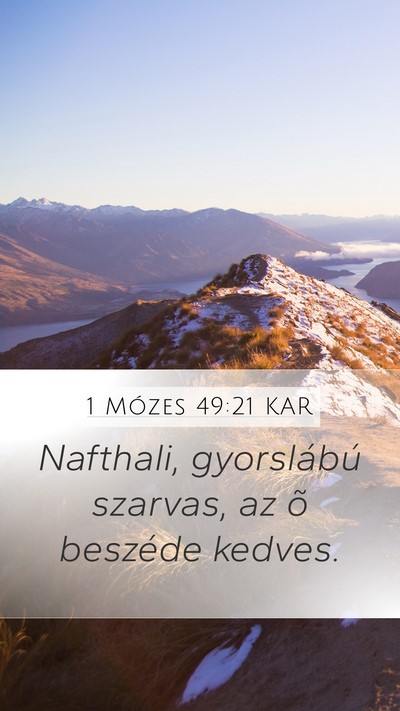 1 Mózes 49:21 KAR Bible Verse Image