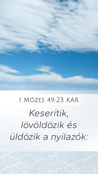 1 Mózes 49:23 KAR Bible Verse Image