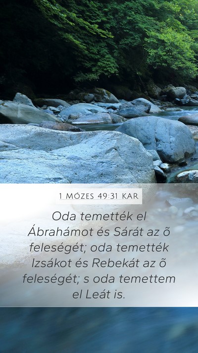 1 Mózes 49:31 KAR Bible Verse Image