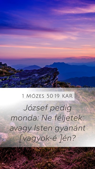 1 Mózes 50:19 KAR Bible Verse Image